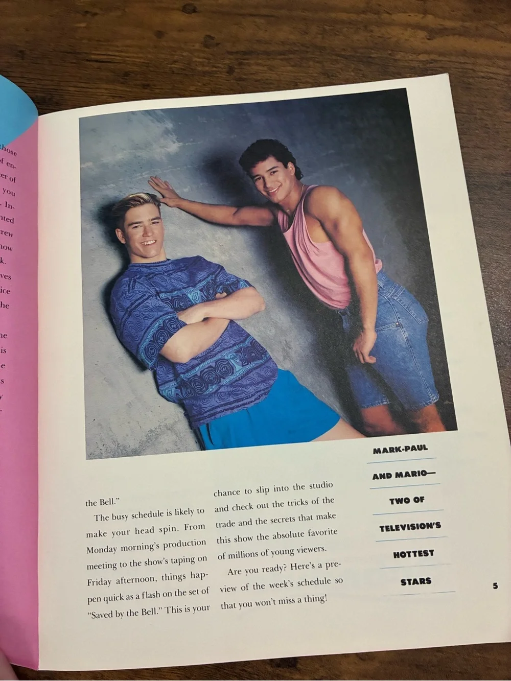 Vintage Saved by the Bell Behind the Scenes Book